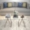 Homeroots 46" Clear Glass And Steel Coffee Table 520950 - alternate 9