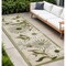 Homeroots 8' Ivory And Green Floral Indoor Outdoor Runner Rug 548041 - alternate 7