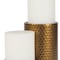 Homeroots Set of Two Gold Distressed Hammered Metal Tabletop Pillar Candle Holders, 2PK 608533 - alternate 4