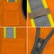 Dome75 Hi-Vis Safety Vest SM/MD Class ANSI/ISEA 107-2020 Class 2 , Zipper 6 Pockets, 2 Mic Tab DV2125 - alternate 7