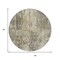 Homeroots 8' Beige Gold And Khaki Round Abstract Washable Indoor Outdoor Area Rug 618765 - alternate 6