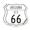 Signmission Arizona Route Marker Shield Sign Us 66, 18 inch X 18 inch, Vinyl Decal, 2PK SHI-D-2PACK-18-360 - alternate 1