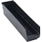 Quantum Storage Systems Shelf Storage Bin, Polypropylene/Polyethylene, Black, 4 in H, 17 7/8 in W, 4 in L QSB103BR - alternate 1
