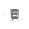 Homeroots 28" Gray Solid Wood Nightstand 548319 - alternate 7