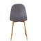 Homeroots Set of Four Gray and Oak Velvet and Steel Dining Side Chairs, 4PK 719407 - alternate 7