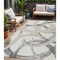 Homeroots 5' X 8' Ivory Gray And Beige Abstract Washable Indoor Outdoor Area Rug 599131 - alternate 1