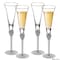 Dinewares 4 Piece Elegant Crystal Set Wedding Champagne Glasses with Diamond Rhinestone Accents and a QI004759.SI.4 - alternate 1