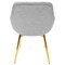 Leisuremod Markley Modern Leather Dining Arm Chair With Gold Metal Legs, Light Grey ECG26LGR - alternate 6