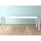 Homeroots 95" White And Silver Stainless Steel Dining Table 487357 - alternate 4