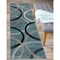 World Rug Gallery Modern Wavy Circles Design Runner Rug 2 ft 7 in x 8 ft Blue 377BLUE27X8 - alternate 1