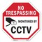 Signmission No Trespassing Monitored By CCTV, 6 Inch X 6 Inch, Plastic Sign OC-P-6-33 - alternate 1