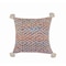 Homeroots 20" Red Blue And Natural Geometric Polyester Blend Throw Pillow Cover with Tassels 714214 - alternate 6