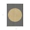 Homeroots 9' X 12' Black And Beige Striped Washable Indoor Outdoor Area Rug 597149 - alternate 9