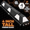 Xpose Safety Parking Block, Rubber, 4 in Height, 48 in Length, Black/White 24 PK PBSW-4-24-X - alternate 11