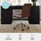 Martha Stewart Taytum Upholstered Office Chair in Saddle Brown/Polished Nickel CH-142370-BR-MS - alternate 10