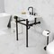 Kingston Brass 25" Ceramic Console Sink with Brass Legs, 8-Inch, 3-Hole, White/Oil Rubbed Bronze KVBH25227W8B5 - alternate 5