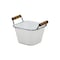 Homeroots 6" White Metal Bucket 487943 - alternate 1
