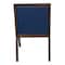 Regency Regent WallGuard Guest & Reception Waiting Room Wood Side Chair - Neo Walnut / Navy Blue Vinyl 9875NWNV - alternate 9