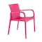 Homeroots Set of Two Fuchsia Heavy Duty Plastic Outdoor Stacking Dining Chairs, 2PK 565200 - alternate 4
