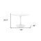 Homeroots 48" White Fiberglass And Metal Dining Table 520861 - alternate 9