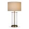 Homeroots 28" Brass Glass Table Lamp With White Drum Shade 524482 - alternate 8