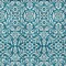 Homeroots 10' X 14' Teal Blue And Ivory Damask Washable Indoor Outdoor Area Rug 595198 - alternate 8