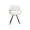 Homeroots Set of Two Beige and Black Fabric and Steel Dining Arm Chairs, 2PK 719343 - alternate 1