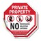 Signmission Private Property No Trespassing Sol, 4 inch X 4 inch, Vinyl Decal, 2PK OC-D-2PACK-4-103 - alternate 1