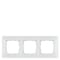 Siemens DELTA miro glass Frame 3-fold Authentic material white glass 232x 90 mm 5TG1203-1 - alternate 1