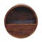 Homeroots 16" Chestnut Solid Wood Round One Drawer Floating Nightstand 651605 - alternate 1