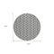 Homeroots 8' Black And Ivory Round Ogee Washable Indoor Outdoor Area Rug 601532 - alternate 9