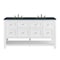 James Martin Vanities Breckenridge 60 in. Double Vanity, Bright White, w/ 3 CM Charcoal Soapstone Quartz Top 330-V60D-BW-3CSP - alternate 1
