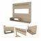 Homeroots 55in Light Pine Open Shelving Entertainment Center 478401 - alternate 5