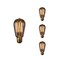 Bulbrite 60-Watt ST18 Incandescent Light Bulb Medium Base (E26) Antique Nostalgic Thread 2200K, 4PK 861231 - alternate 1