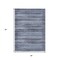 Homeroots 3' X 5' Blue And Charcoal Striped Washable Indoor Outdoor Area Rug 631485 - alternate 8