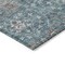 Homeroots 8' Teal Blue Gray And Charcoal Round Floral Washable Indoor Outdoor Area Rug 605439 - alternate 9