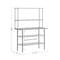 Flash Furniture Rawcliffe Work Table, 18 Gauge Stainless Steel Top Shelf and Double Overshelves, 2 Undershelves NH-WT-GU-2448-OSH-GG - alternate 8