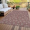 Homeroots 3' X 5' Merlot Gray And Taupe Floral Washable Indoor Outdoor Area Rug 582284 - alternate 8