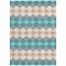 Homeroots 8' X 10' Teal Blue Gray And Copper Geometric Washable Indoor Outdoor Area Rug 597929 - alternate 8