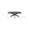 Homeroots 82" Natural And Black Solid Wood And Iron Pedestal Base Dining Table 488678 - alternate 5