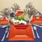Smarty Had A Party Burnt Orange Square Plastic Plates Dinnerware Value Set (120 Dinner Plates+120 Salad Plates), 240PK 9909VP-CASE - alternate 1