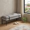 Homeroots 48in Gray and Black Fabric Upholstered Bench 668847 - alternate 8