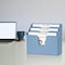 Acrimet Horizontal Triple File Folder Holder Organizer (Solid Blue Color) 860.AO - alternate 7