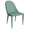 Leisuremod Seville Modern Leather Dining Side Chair with Iron Legs in Green SC48G - alternate 1
