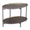 Homeroots 26" Antiqued Bronze and Black Steel Oval Two Tier Coffee Table 556717 - alternate 8