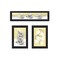 Homeroots Set Of Three Tea Cups and Yellow Flowers Black Framed Print Kitchen Wall Art, 3PK 408201 - alternate 1