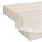 Homeroots 36" Natural White Solid Wood Square Geo Pedestal Coffee Table 556710 - alternate 9