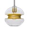 Besa Lighting Hula 8 Stem Pendant, Clear/Gold, Satin Nickel Finish, 1x7W LED Edison 1TT-HULA8GD-EDIL-SN - alternate 1
