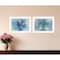 Homeroots Set Of Two Susies Blue Bouquet 1 White Framed Print Wall Art, 2PK 407271 - alternate 4