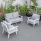 Leisuremod Walbrooke 3-Piece Outdoor Patio Set, White Aluminum Frame & Removable Cushions, Light Grey WW-57-31LGR - alternate 9